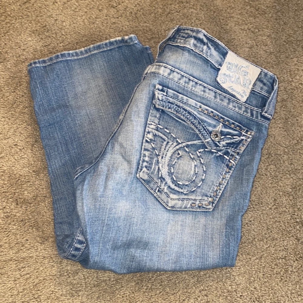 Ultra low rise Big Star cropped Jeans